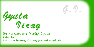 gyula virag business card