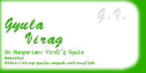 gyula virag business card